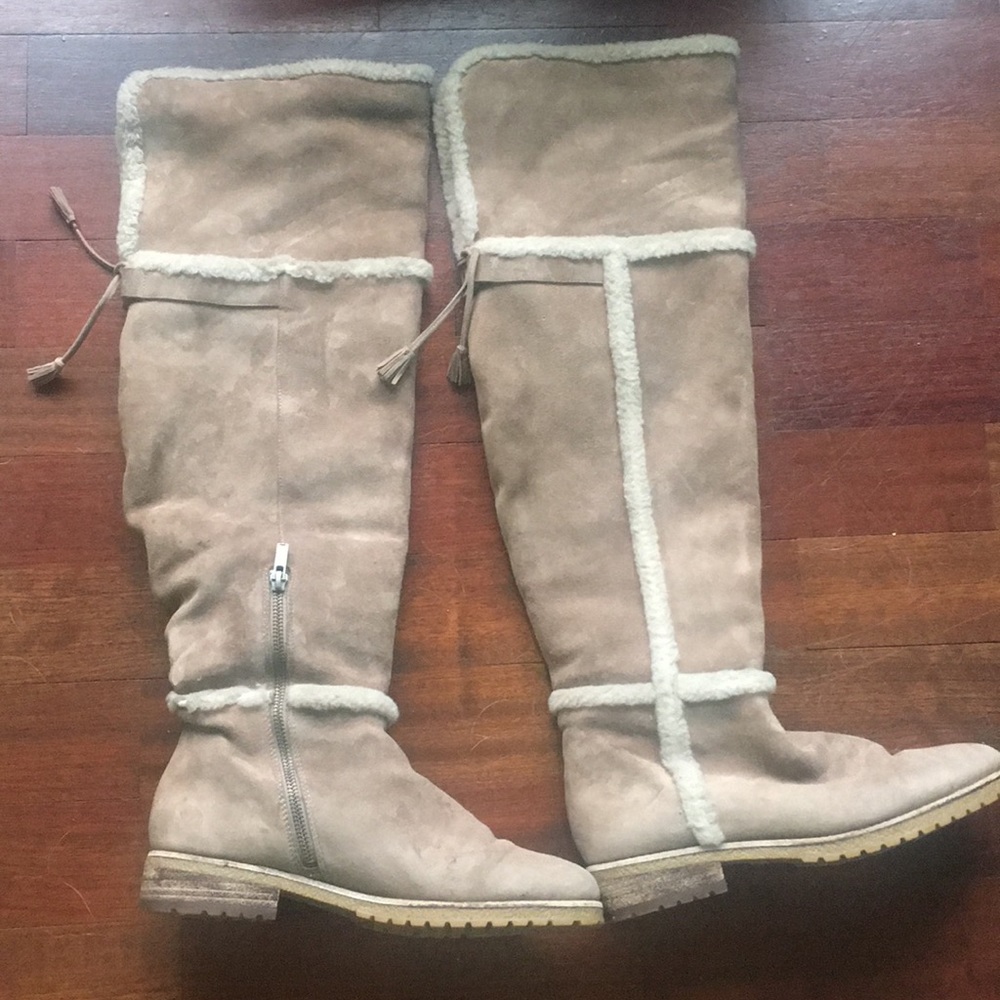 frye tamara shearling over the knee
